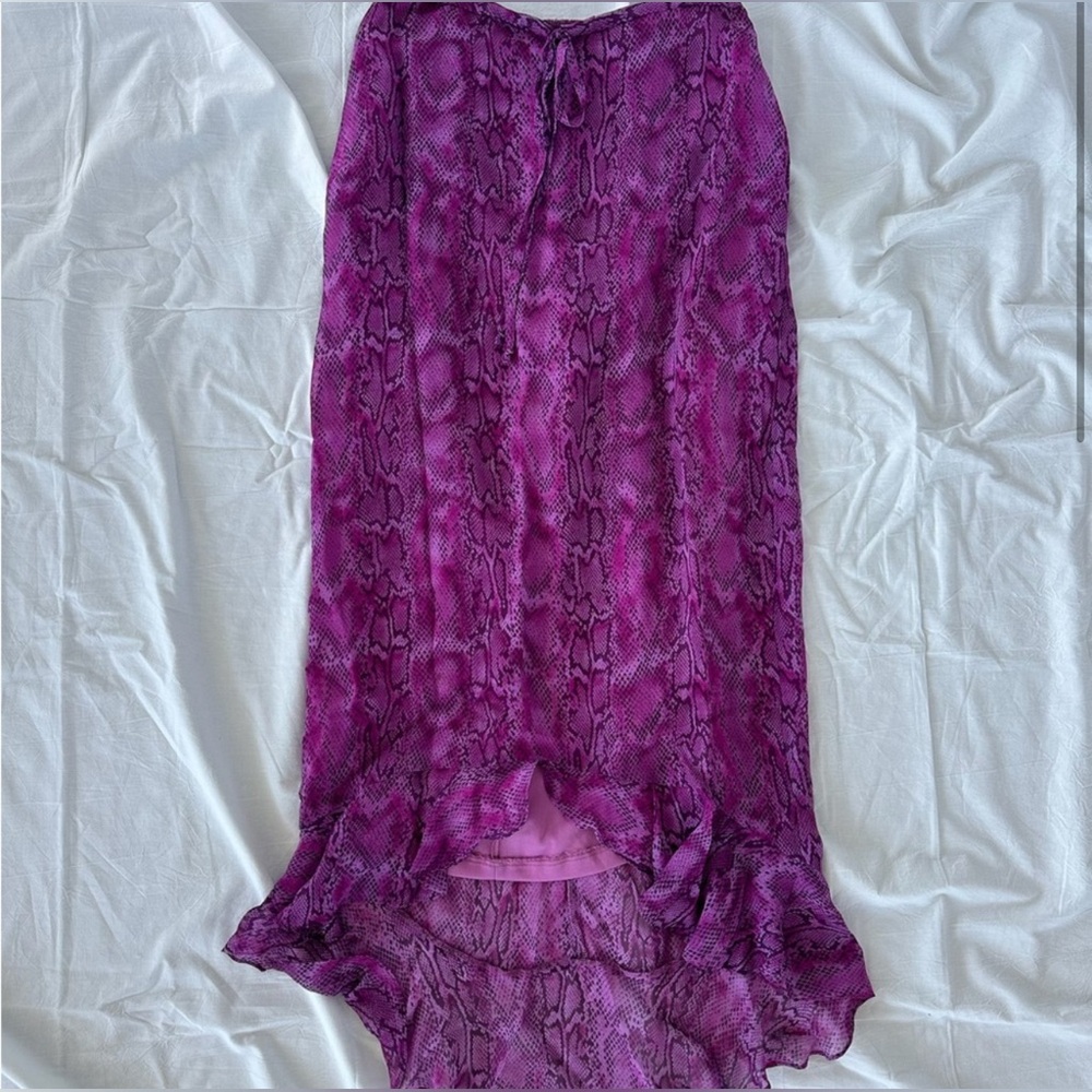 VINTAGE BETSEY JOHNSON HIGH LOW MAXI SKIRT M